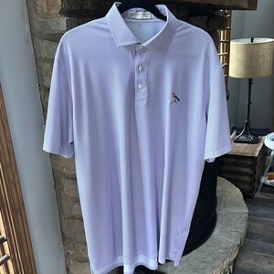 Sophisticated Purple Polo Shirt with Embroidered Emblem